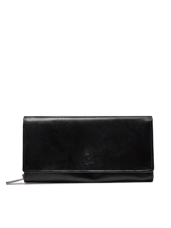 Semi Line Semi Line Große Damen Geldbörse P8264-0 Schwarz