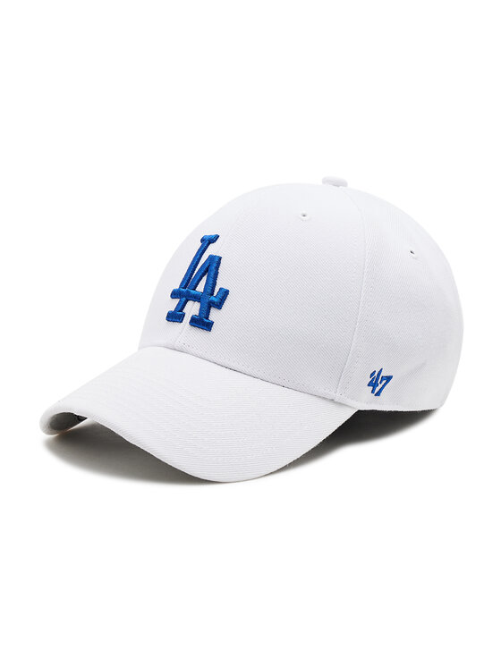 47 Brand Kepurė su snapeliu Los Angeles Dodgers B-MVP12WBV-WHC Balta