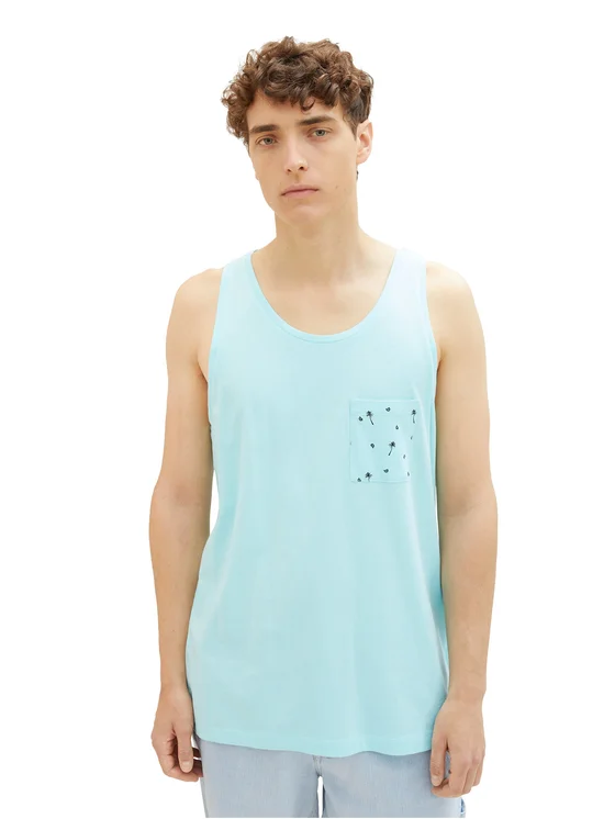 Tom Tailor Denim Tank-Top 1036484 Blau Regular Fit