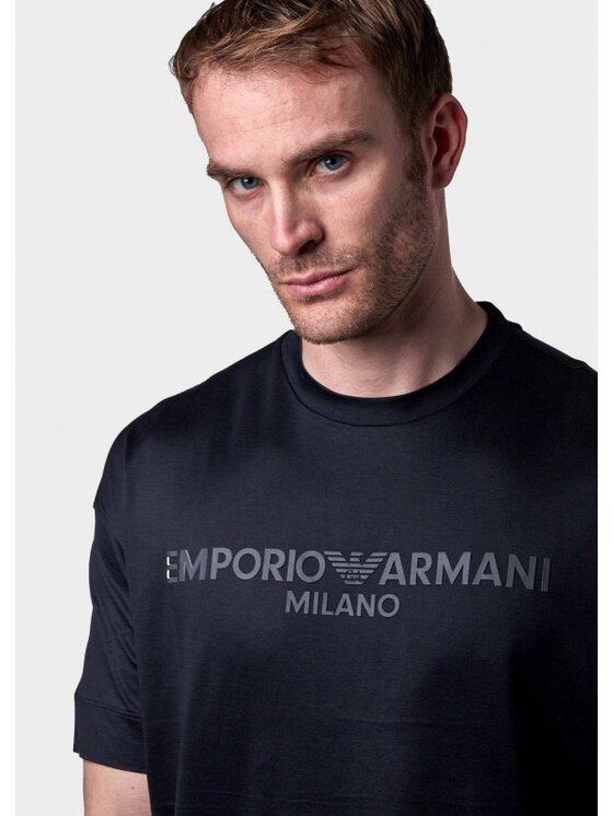Emporio Armani Emporio Armani Tričko 3R1TDF 1JUVZ Tmavomodrá Regular Fit