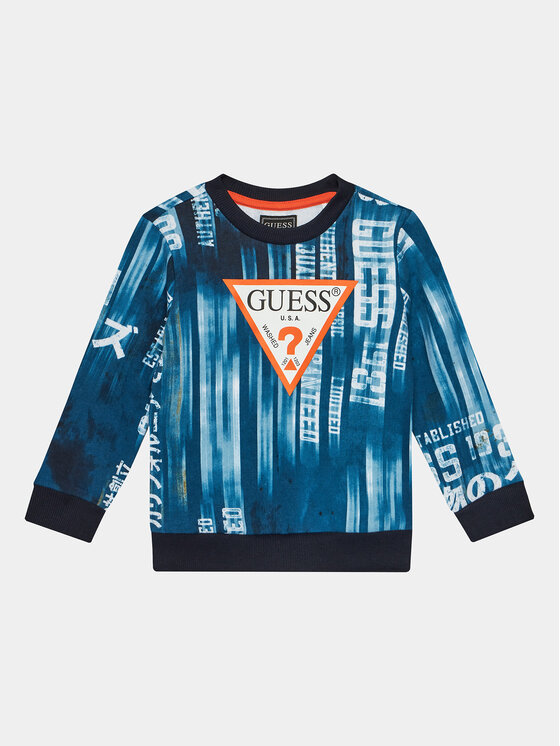 Guess Guess Bluză N4RQ01 KA6R3 Albastru Regular Fit