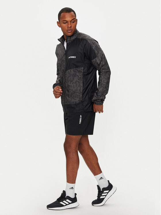 adidas adidas Kurtka do biegania Terrex Trail Running IN6726 Szary Regular Fit
