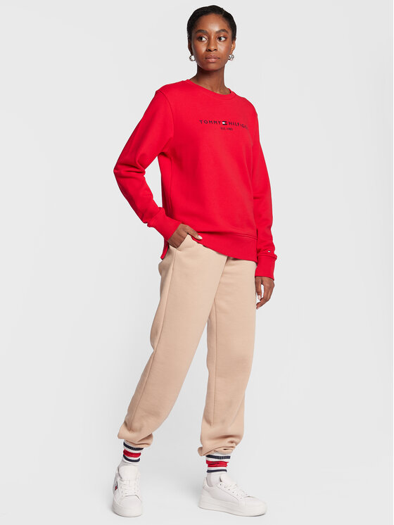 Tommy Hilfiger Mikina WW0WW28220 ervena Regular Fit Modivo.cz