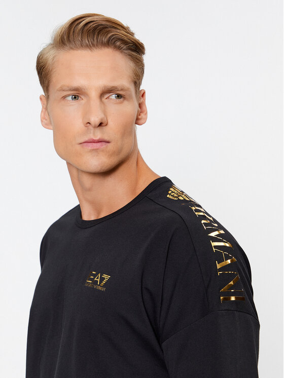 EA7 Emporio Armani EA7 Emporio Armani T-krekls 6RPT10 PJ7CZ 0208 Melns Regular Fit