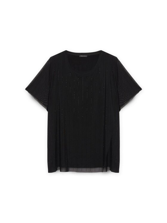 Fiorella Rubino Fiorella Rubino T-Shirt G254L008574N033 Czarny Regular Fit