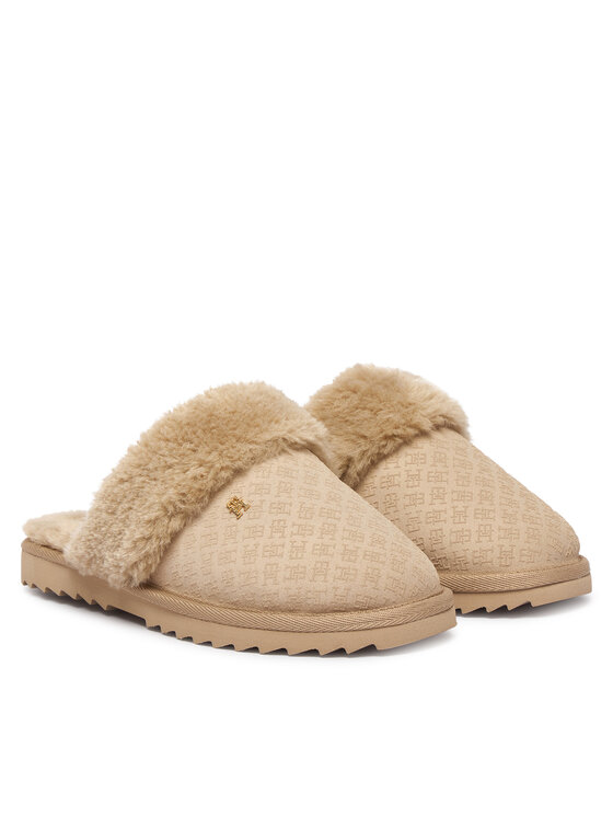 Tommy Hilfiger Tommy Hilfiger Hausschuhe Th Premium Shearling Shoes FW0FW09947 Beige