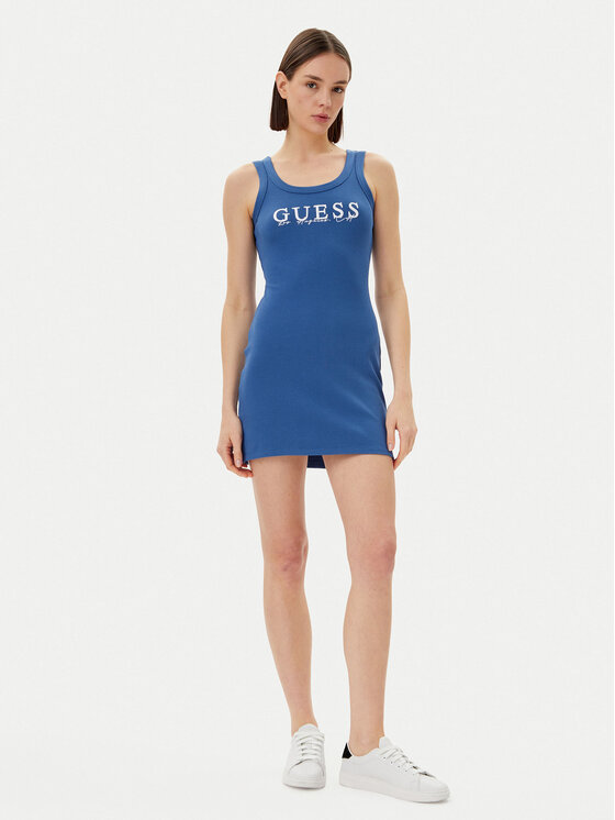 Guess Guess Ikdienas kleita V5GK06 K8RT2 Zils Slim Fit