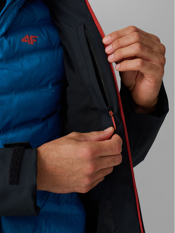 4F 4F Kurtka outdoor TREKKING Czarny Regular Fit