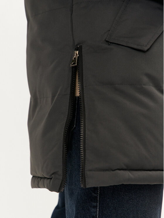 Brave Soul Brave Soul Пухено яке MJK-COLNEGREY Сив Regular Fit