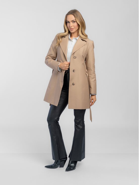 Salme Salme Trenčkot Lena Hnedá Regular Fit