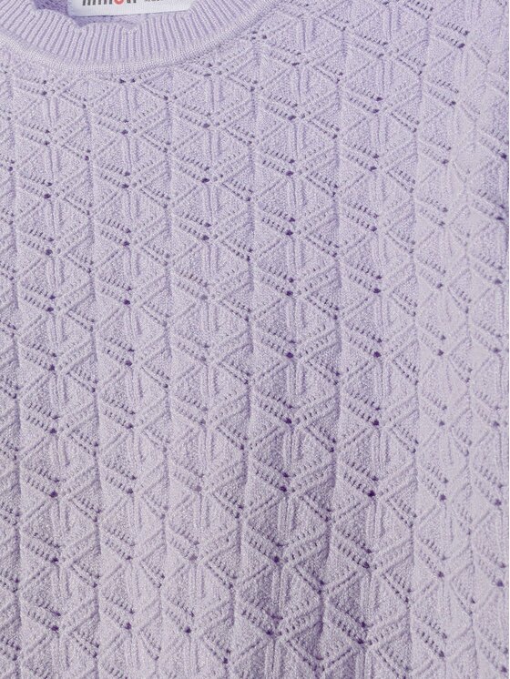 minoti minoti Sweter 30KNIT157 Fioletowy Regular Fit