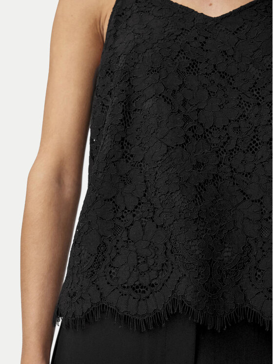 YAS YAS Τοπ Perla 26032812 Μαύρο Regular Fit