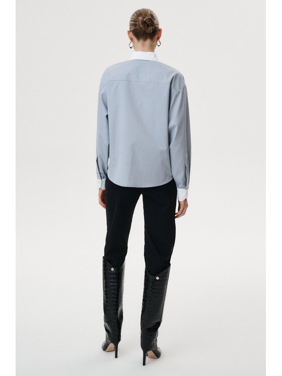 MARI PRETI MARI PRETI Bluzka NEBBIA Szary Regular Fit