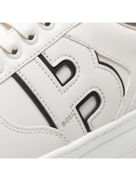 BOSS Hommes Baltimore Tenn Baskets En Mélange De Matières Avec Cuir Suédé Et Cuir