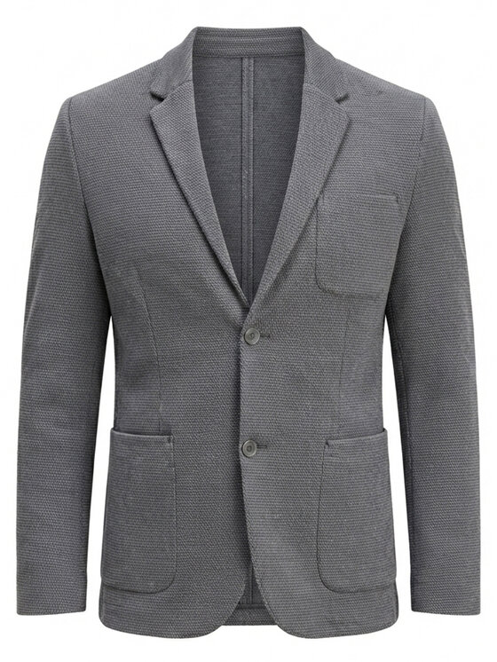 Ombre Ombre Marynarka M171 Szary ciemny Slim Fit