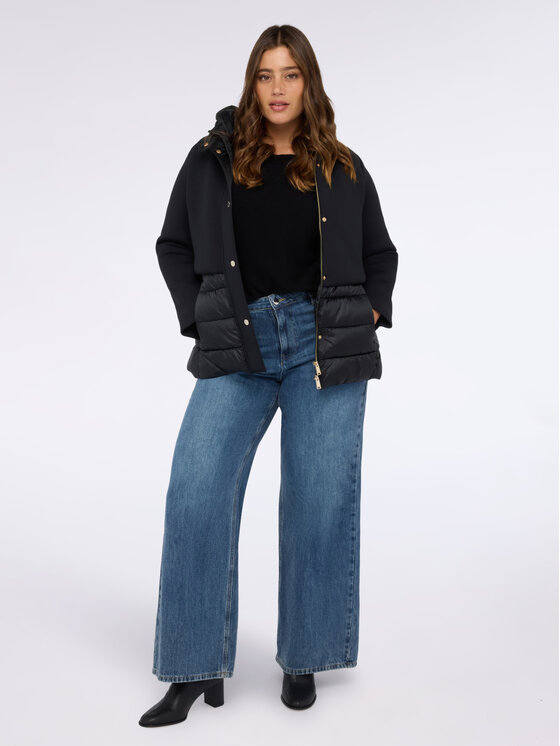 Fiorella Rubino Fiorella Rubino Giubbotto piumino F010T001442N033 Nero A-Line Fit