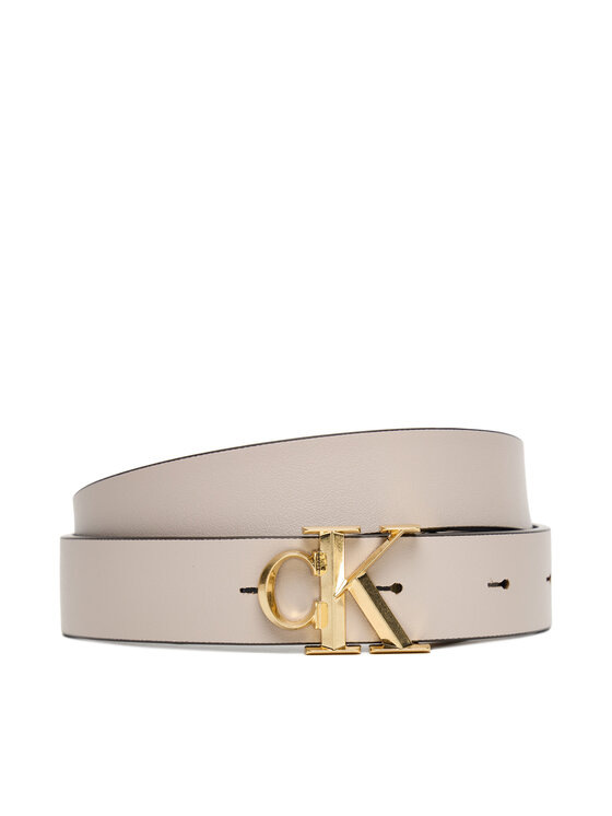 Calvin Klein Calvin Klein Dámsky opasok Facet Ck Buckle 25Mm Pebble Rev/ LV04F7044G Čierna