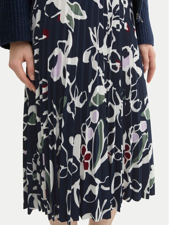 Tom Tailor Tom Tailor Plisuotas sijonas 1043057 Tamsiai mėlyna Regular Fit