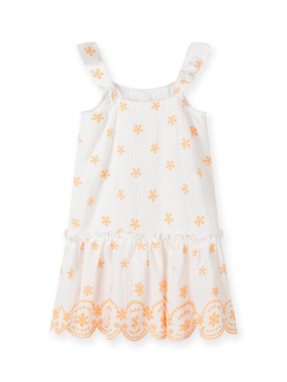 MINOTI MINOTI Sukienka codzienna 22dress6 Biały Regular Fit