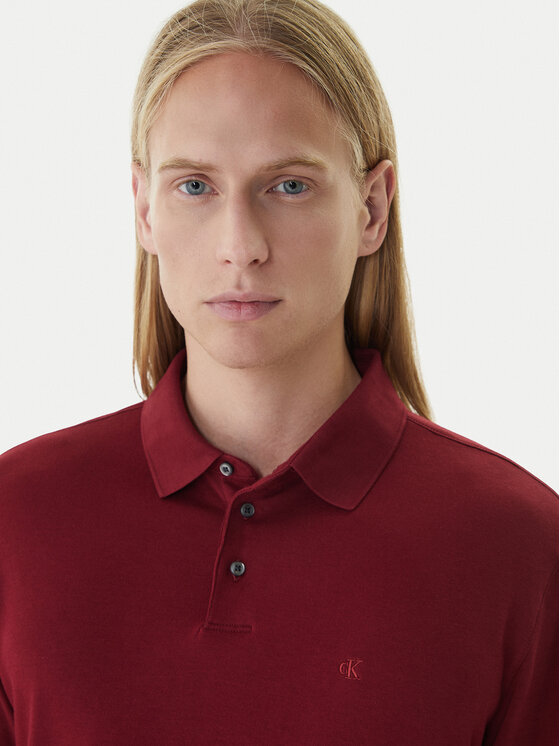 Calvin Klein Calvin Klein Polo LV040EM909 Tamnocrvena Regular Fit