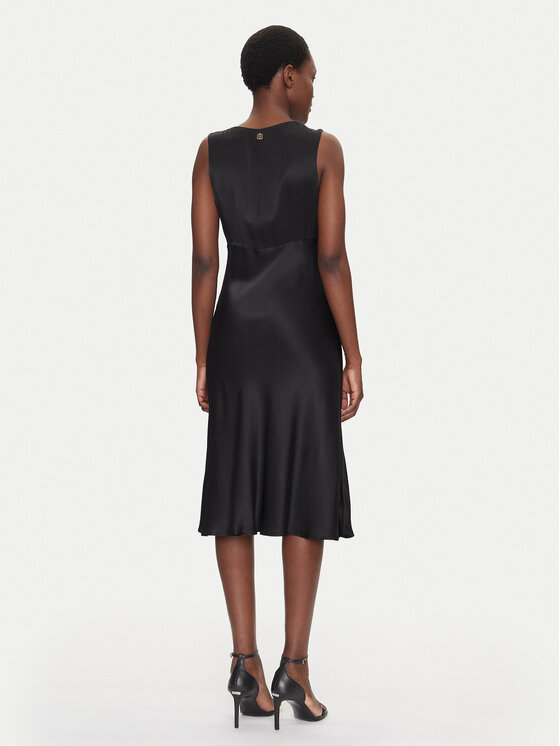 Fracomina Fracomina Koktel haljina FS25SD2004W73201 Crna Slim Fit
