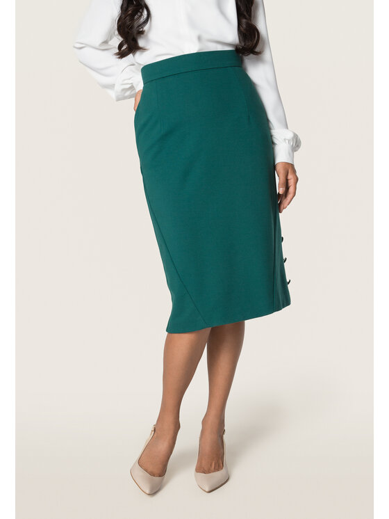 QUIOSQUE QUIOSQUE Sukně 7TR001 Zelená Regular Fit