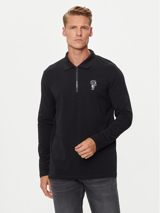 KARL LAGERFELD Polokošeľa 745403 543221 Čierna Regular Fit