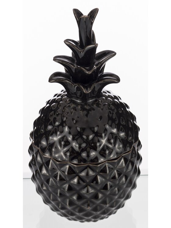 MIAhome MIAhome Pojemnik ananas dekoracja 19x10x10 cm PINYA - II small Czarny