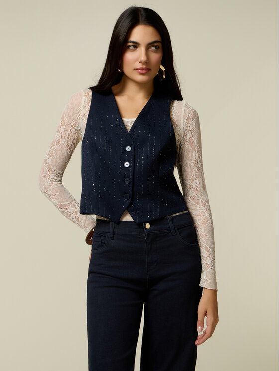 Oltre Oltre Marynarka L026R000091N0Z4 Niebieski Regular Fit