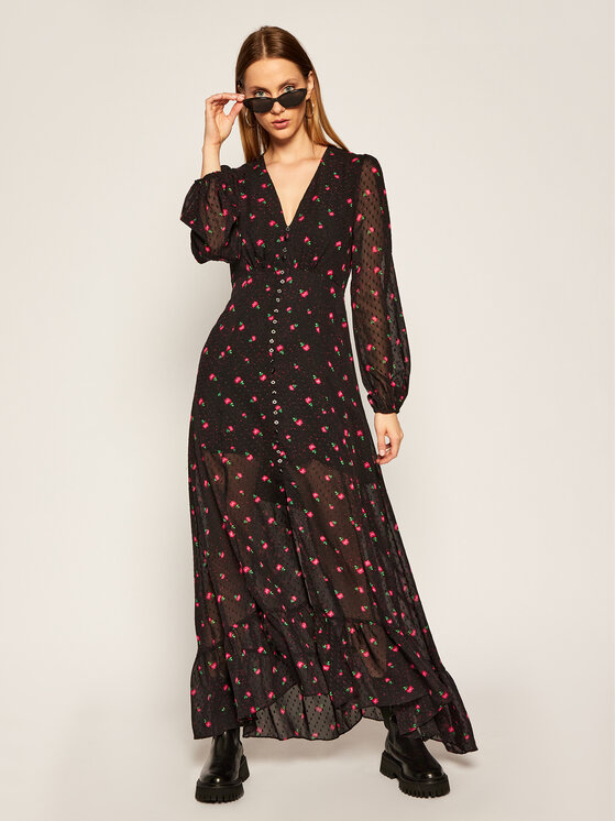 Guess Guess Ikdienas kleita Dashamira W0BK90 WDDB0 Melns Regular Fit