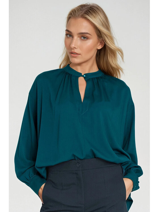 NIFE NIFE Halenka B197 Zelená Oversize