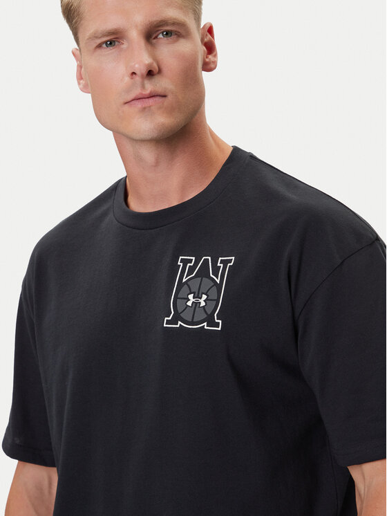 Under Armour Under Armour T-Shirt Hoops Courtside 6003686 Černá Oversize