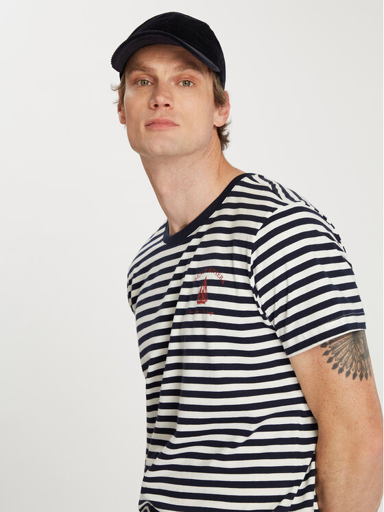Cross Jeans Cross Jeans T-Shirt 16073-001 Granatowy Reglan Fit