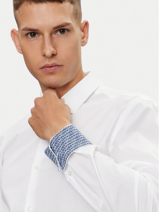HUGO Hugo Srajca Koey 50519819 Bela Slim Fit