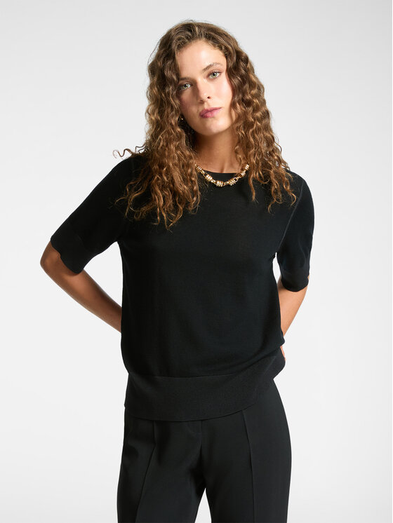 Elena Mirò Elena Mirò Maglione M518Z000659N033 Nero Regular Fit