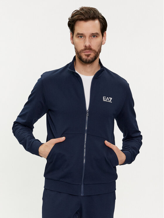 EA7 Emporio Armani Mikina 3DPM61 PJ05Z 1554 Tmavomodrá Regular Fit