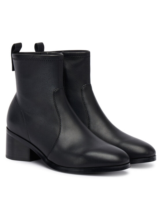 Tommy Hilfiger Tommy Hilfiger Škornji Th Stretch Leather Bootie FW0FW08860 Črna