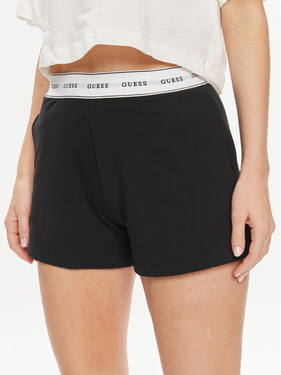 Guess Pantaloncini del pigiama O4GD02 KBS91 Nero Loose Fit, taglia : L