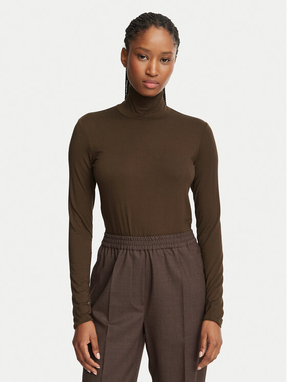 Weekend Max Mara Поло Multif 2625946012 Тъмнокафяв Regular Fit