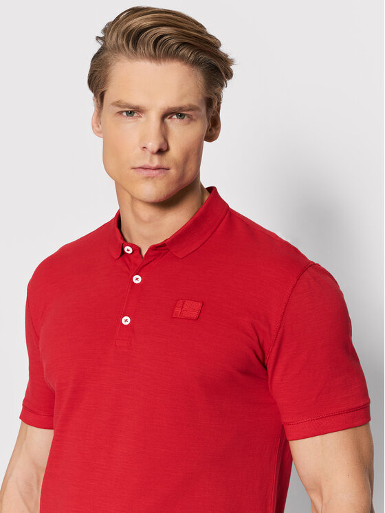 Napapijri Napapijri Polo marškinėliai Erzin N0YIFY Raudona Regular Fit