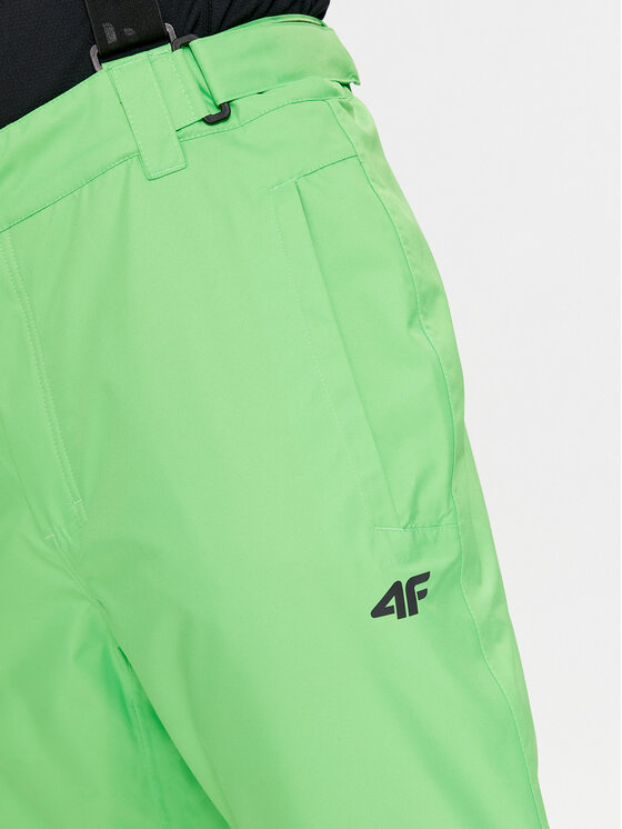 4F 4F Spodnie narciarskie 4FAW23TFTRM361 Zielony Regular Fit