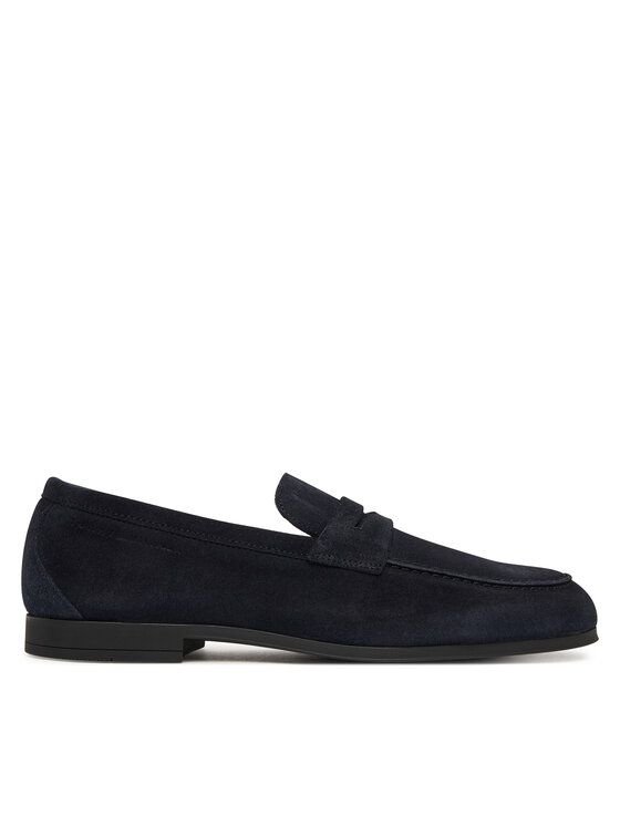 Tommy Hilfiger Loafersy Flexible Slim Suede Loafer FM0FM05745 Niebieski