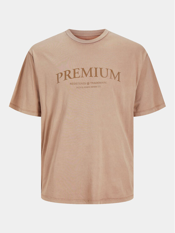 Jack & Jones Jack & Jones T-Shirt Jprbluwinston 12255611 Brązowy Regular Fit