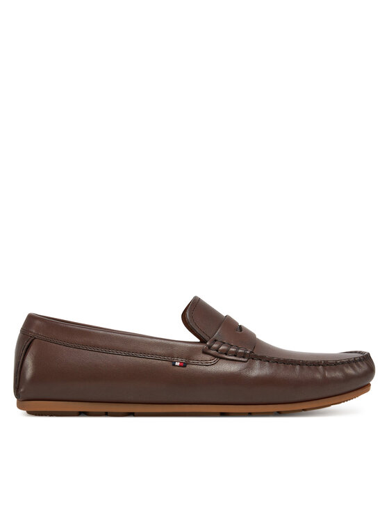 Tommy Hilfiger Mocasini Corpoarte Hilfiger Lth Driver FM0FM04810 Maro