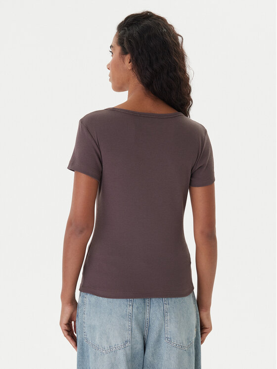Tommy Jeans Tommy Jeans T-Shirt Essential DW0DW17385 Brązowy Slim Fit