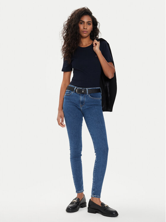 Tommy Hilfiger Tommy Hilfiger Marškinėliai New Cody WW0WW40587 Mėlyna Slim Fit