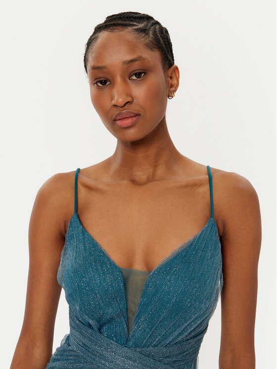 Fracomina Fracomina Abendkleid FQ24WD3006W52901 Blau Slim Fit