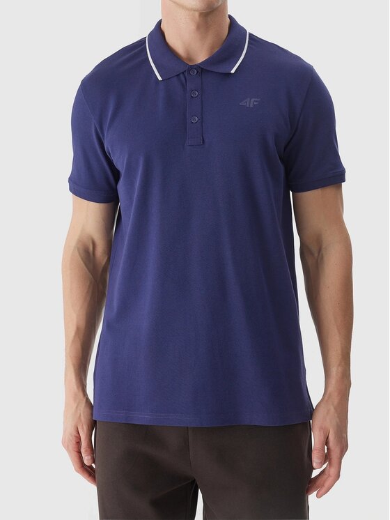 4F 4F Polokošeľa 4FRSS24TPTSM434-31S Tmavomodrá Regular Fit