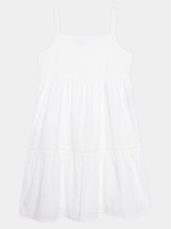United Colors Of Benetton United Colors Of Benetton Rochie de zi 4JO1GV00V Alb Regular Fit