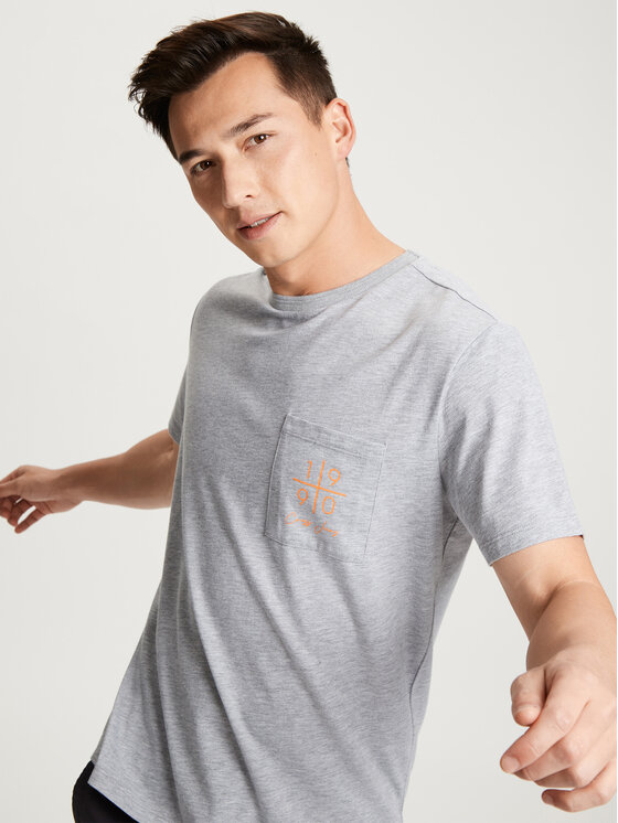 Cross Jeans Cross Jeans T-Shirt 15904-004 Szary Regular Fit